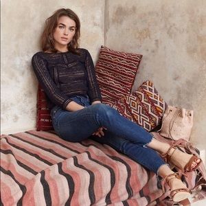 Sézane Izya Top in Navy - 40